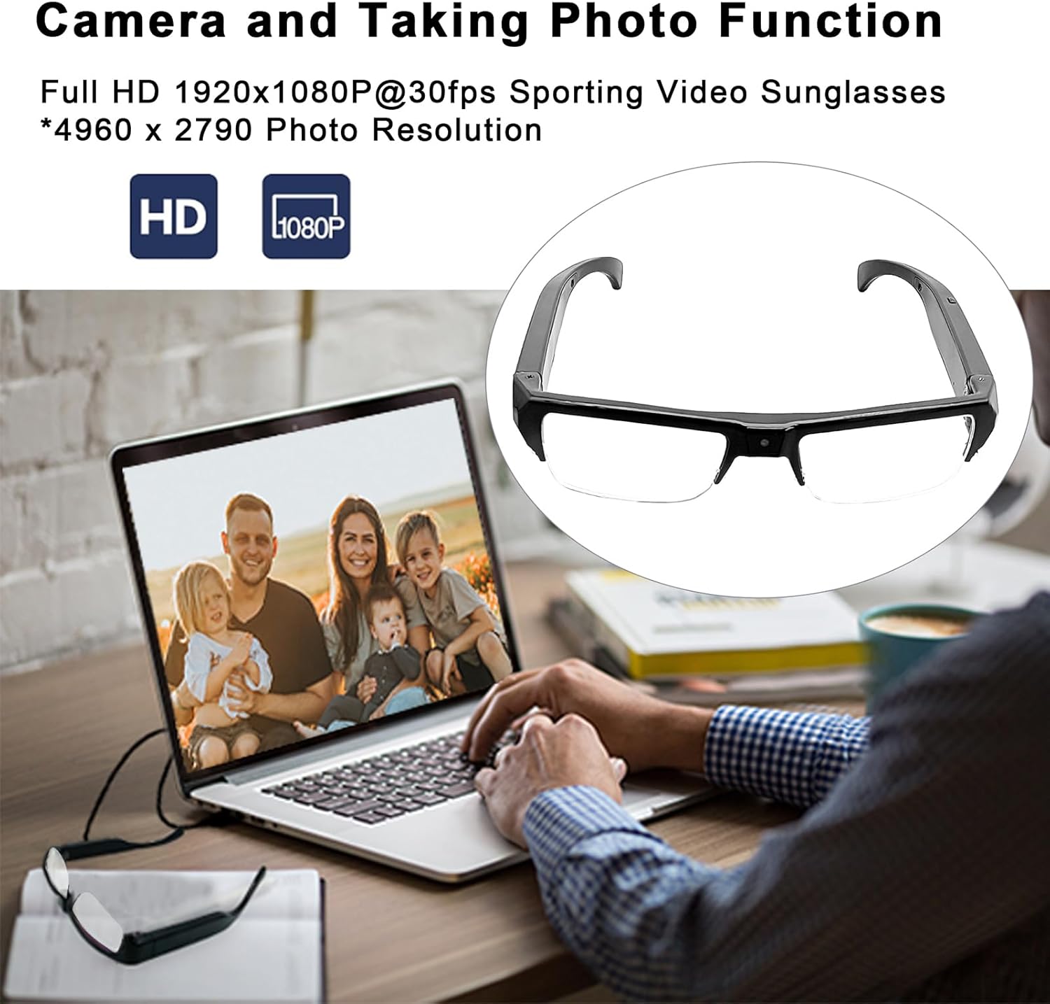 Camera Glasses HD 1080p Video Recorder with 32G Card Y1212