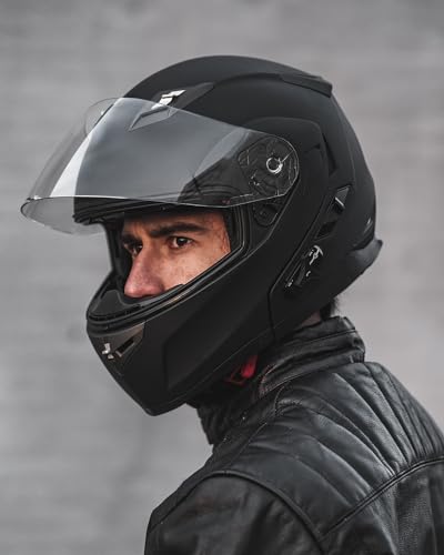 Bluetooth Modular Flip Up Full Face Motorcycle Helmet with Sun Shield Z8557