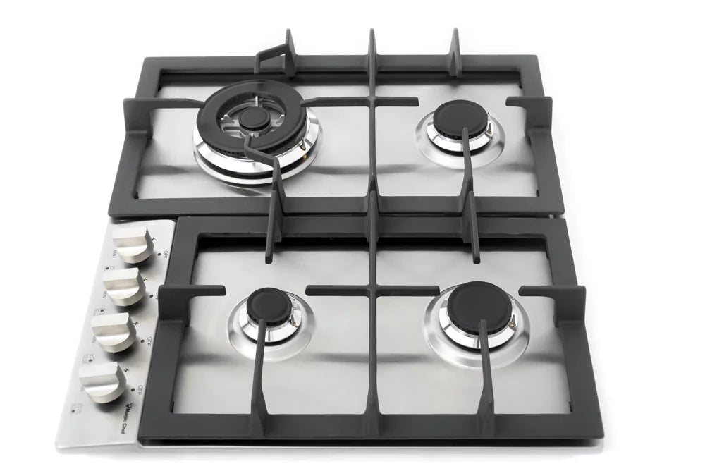 24 Inch Gas Cooktop with 4 Burners, Stainless Steel A712