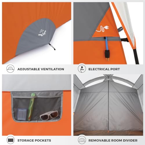 Family Camping Tent for 10-12 Person, Multi Room Cabin Tent for Car Camping I912138