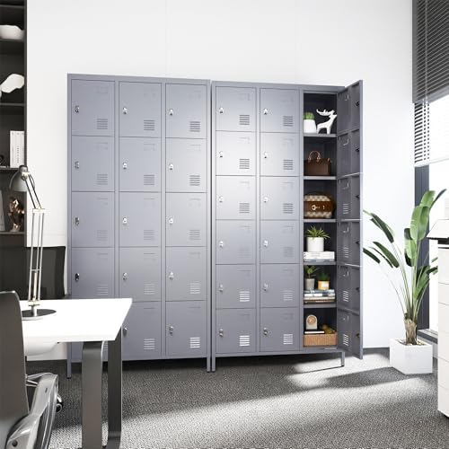 Steel Lockers for Employees, Lockable Storage Cabinet with Assembly X270