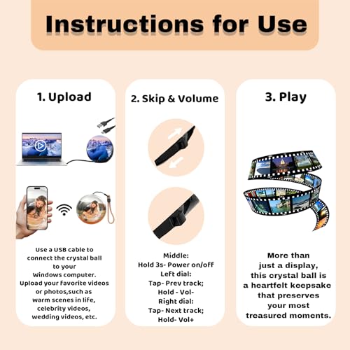 Memory Sphere Lamp with Video and Photo Upload Y997