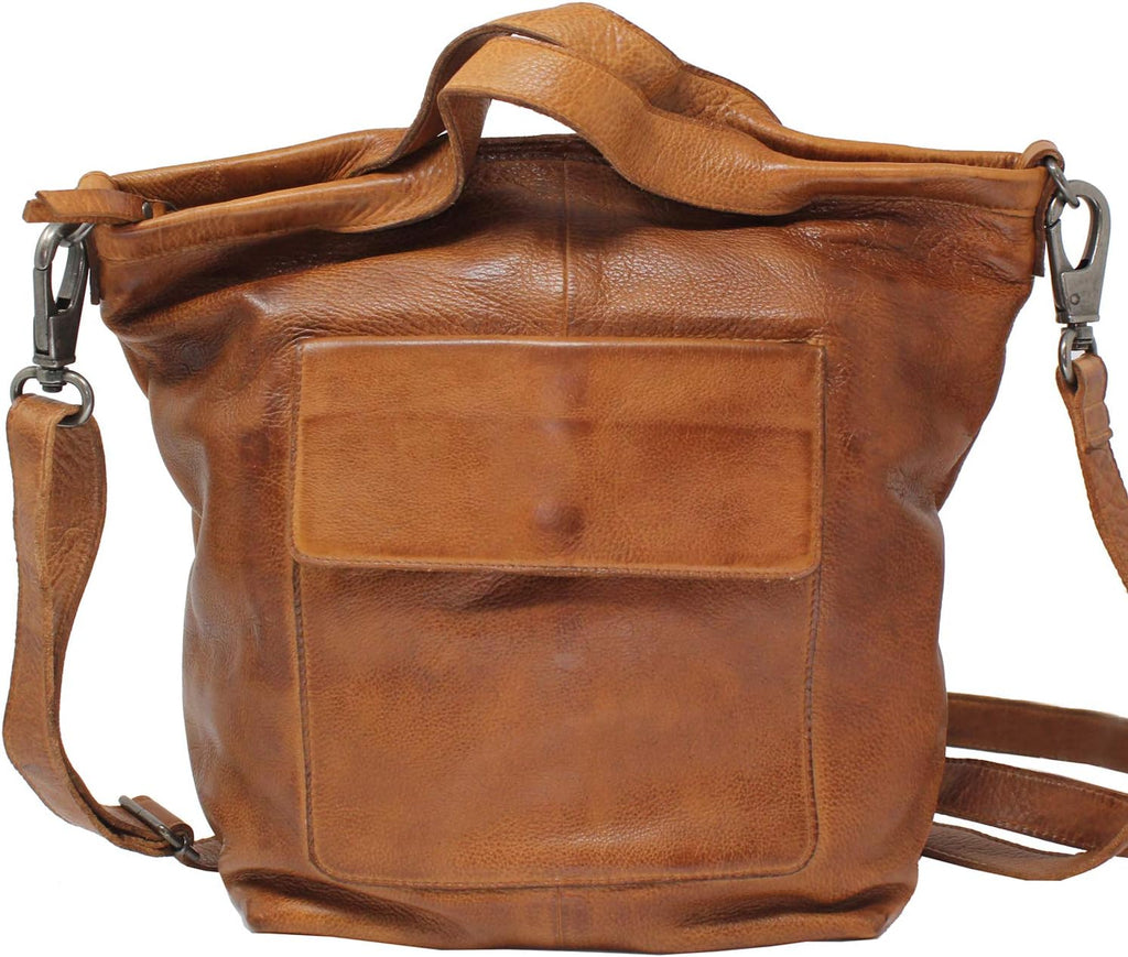 Latico Leathers Bianca Leather Tote Bag for Women (Cognac) - Made From 100% Authentic Leather Handcrafted by Artisans - Top Handle Crossbody Bag Versatile Women Purses and Handbags for Work & School
