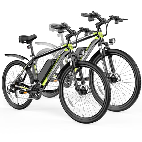IDOTATA S26 Electric Bike,500W Motor,26" x1.95 Electric Bicycle for Adults,48V 12.8 AH Battery,21-Speed Gears,25MPH,Lockable Fork Suspension Electric Road Bike Adults