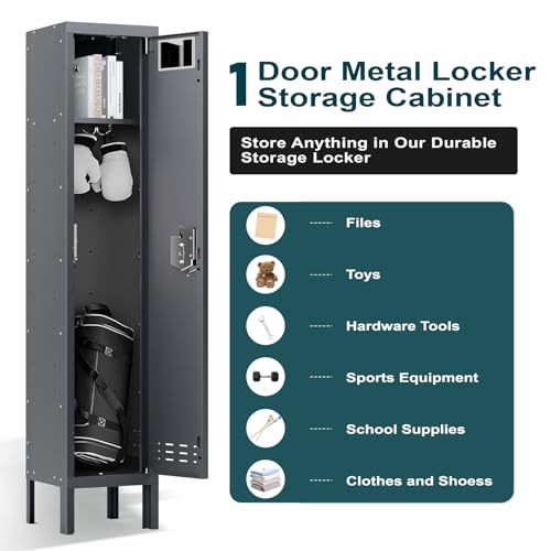Metal Cabinet with Lockable Door for Office, Gym, School, Home A290