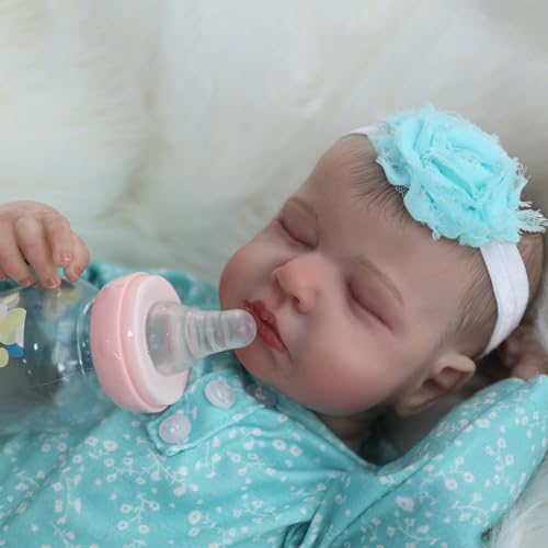 20 Inch Realistic Reborn Baby Doll in Green Outfit with Accessories B700