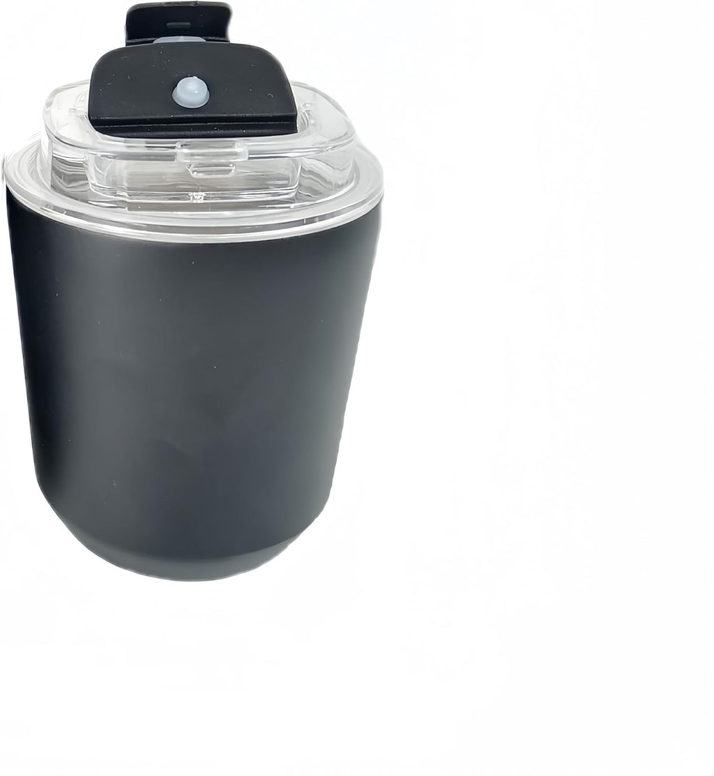 8.8oz stackable cup, stainless steel, vacuum insulated Italian espresso cup, with lid, black