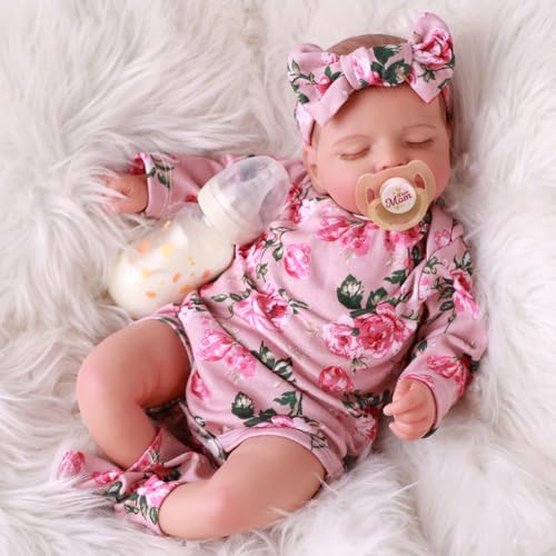 Lifelike Reborn Baby Doll 20 Inch Sleeping Newborn Soft Body Girl with Accessories Q690719