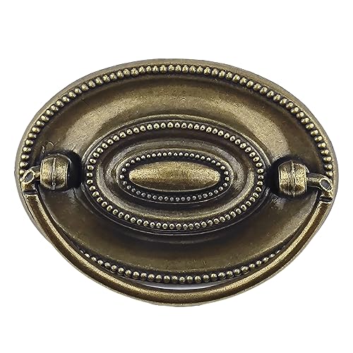 Antique Brass Bail Drawer Pull Oval Drop Swing Handles Cabinet Knob Hardware D936