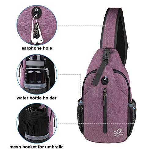 Crossbody Sling Backpack Travel Hiking Chest Daypack F178