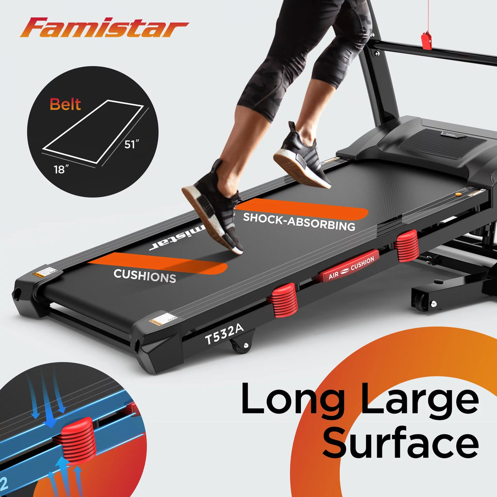 Portable Folding Treadmill 300 LB Capacity with Auto Incline B643749