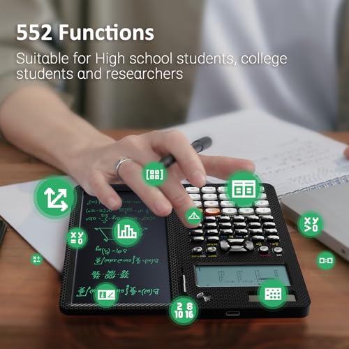 Rechargeable Scientific Calculator with Writing Pad and Foldable Case Q688