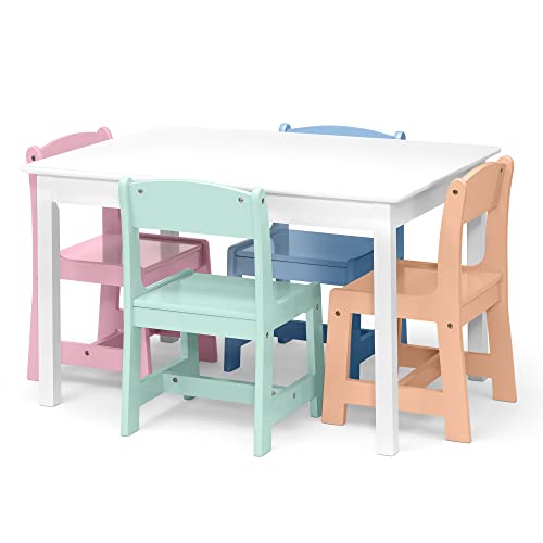 Kids Table and 4 Chairs Set, White H363890