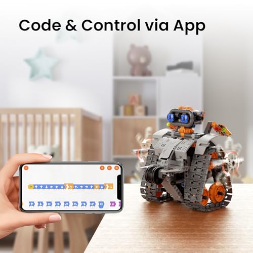 Robot Building Kit with Remote Control STEM Gifts for Boys Ages 8-12, 488 Pieces - Blue P464