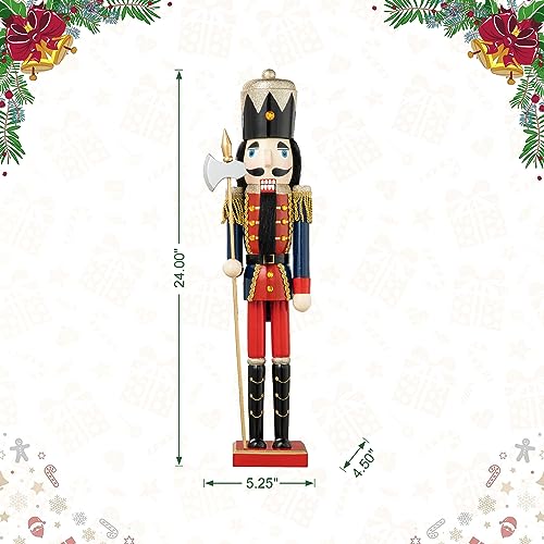 Wooden Nutcracker Decoration 42 Inch Christmas Indoor Outdoor C418758