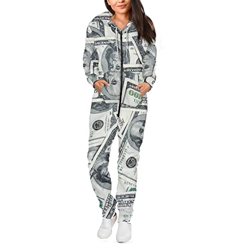 Adult Onesie Hooded One-Piece Pajama Zipper Jumpsuit for Men and Women I930
