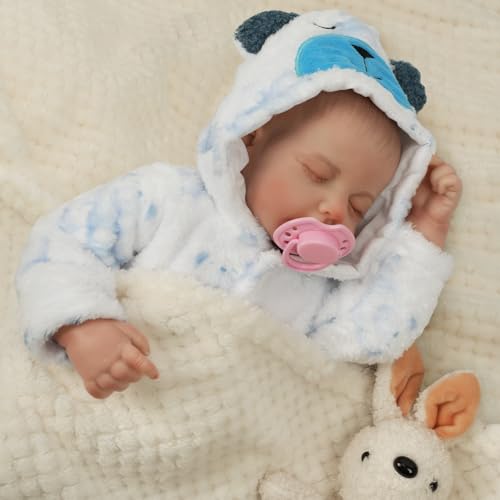 22-inch Realistic Reborn Baby Doll with Cloth Body and Feeding Accessories N28144