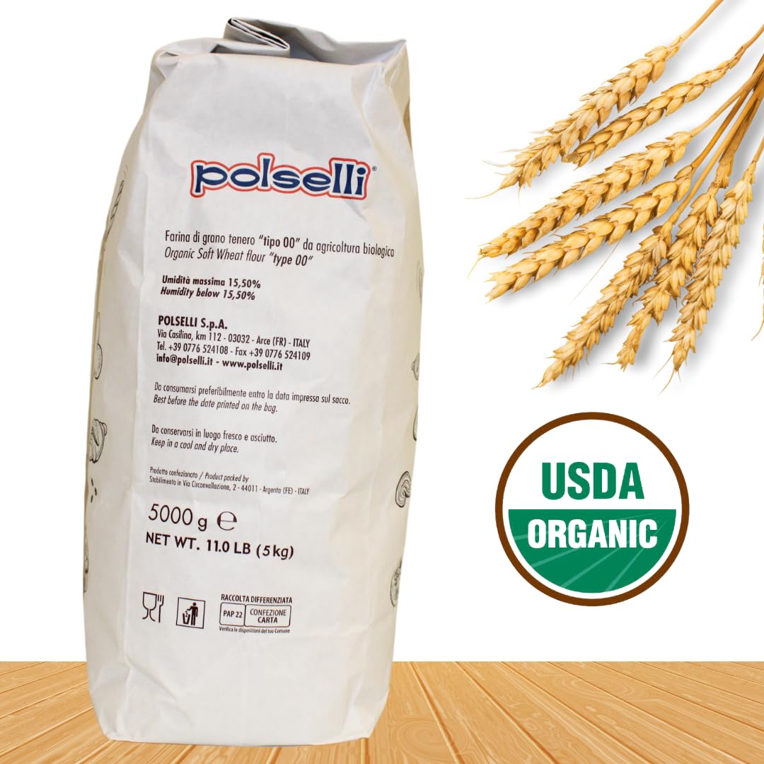 Organic Double Zero Flour, Extra Fine, 11 lbs W93549