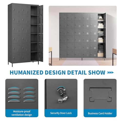 Metal Lockers with Shelves 72" H for Employees C448234