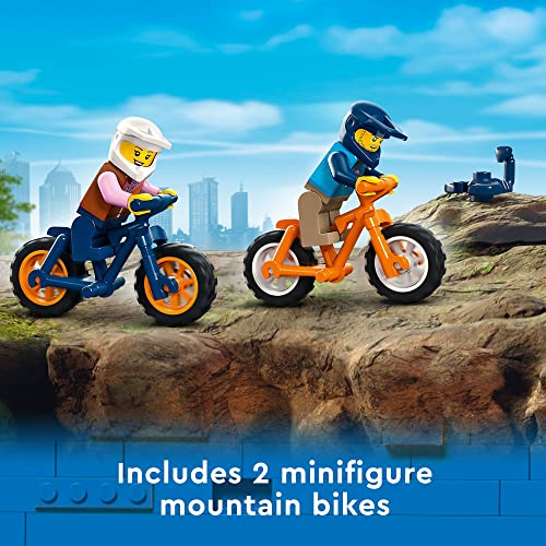 4x4 Off-Roader Camping Set with Monster Truck Style Car and Mountain Bikes, 2 Minifigures, Ages 6+ X67857