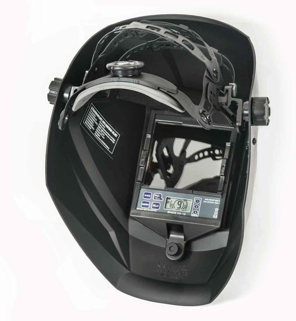 Auto Darkening Welding Helmet Shade 9-13, Black Y93737