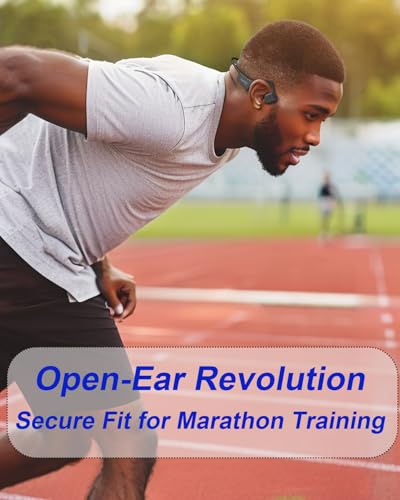 Bone Conduction Wireless Sport Headphones with Noise-Canceling Mics E40369