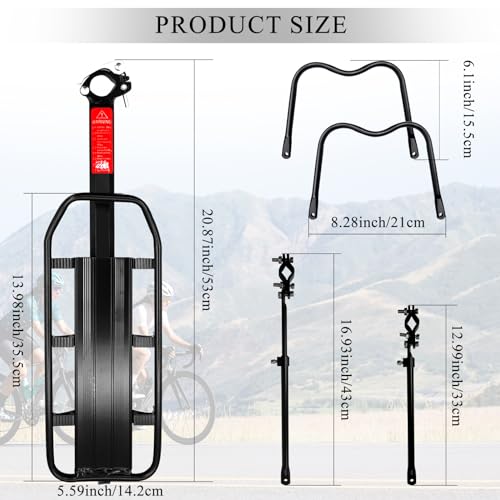 Rear Bike Rack 110 lbs Capacity Aluminum Alloy N25525
