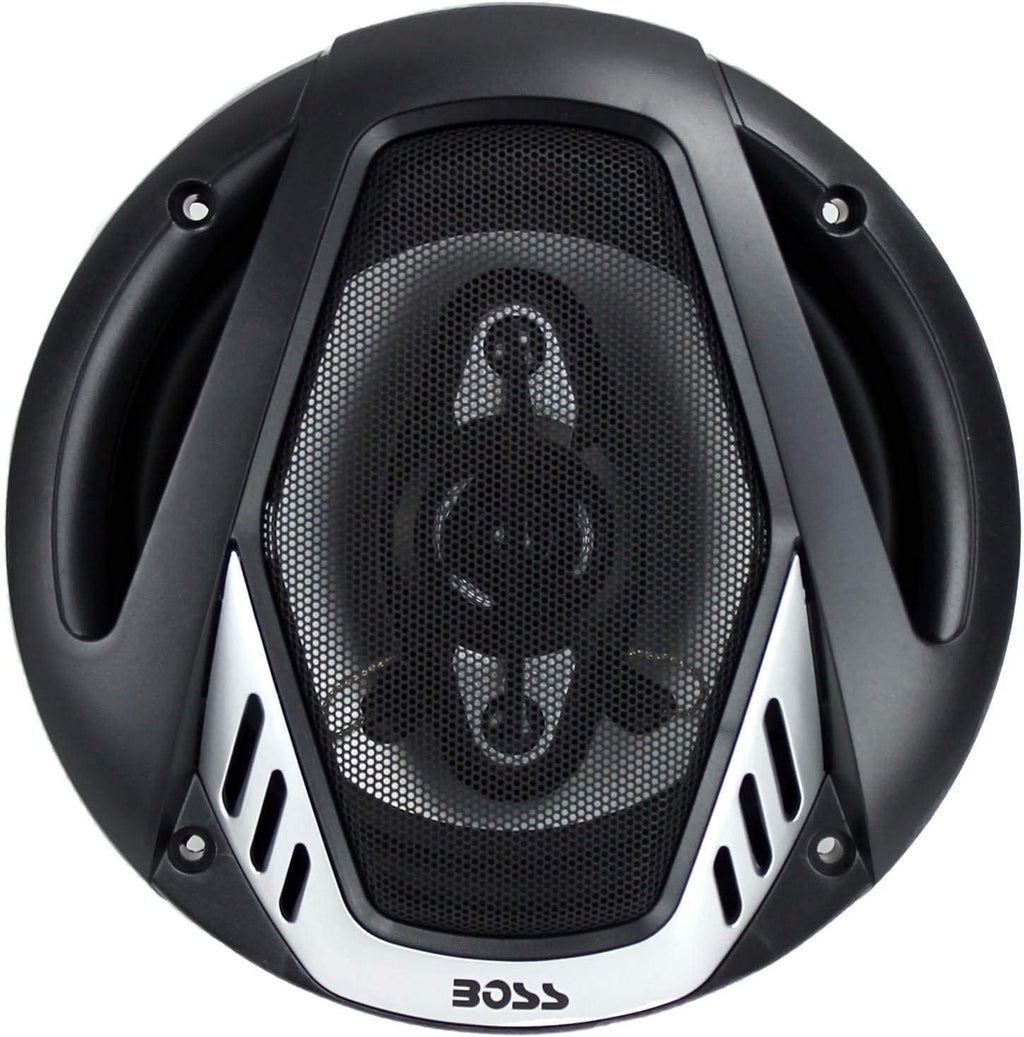 6.5" 400W 4-Way Car Audio Coaxial Speakers, Black (6 Speakers) W4133