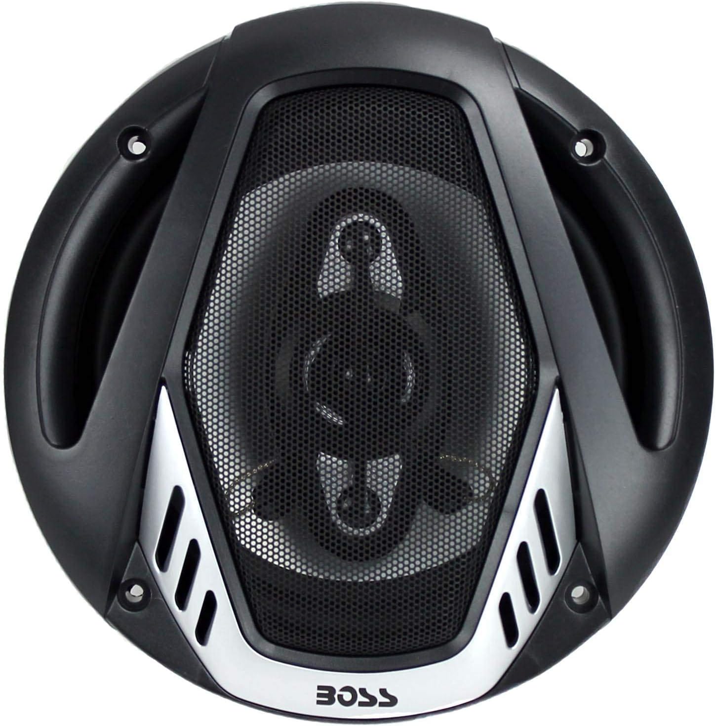 6.5" 400W 4-Way Car Audio Coaxial Speakers, Black (6 Speakers) W4133