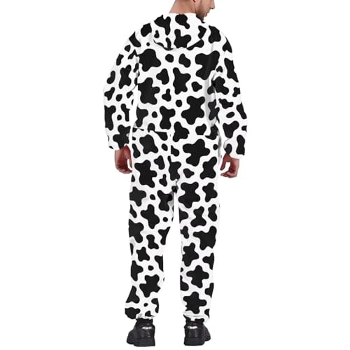 Adult Onesie Hooded One-Piece Pajama Zipper Jumpsuit for Men and Women I930