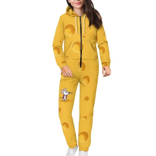 Adult Onesie Hooded One-Piece Pajama Zipper Jumpsuit for Men and Women I930