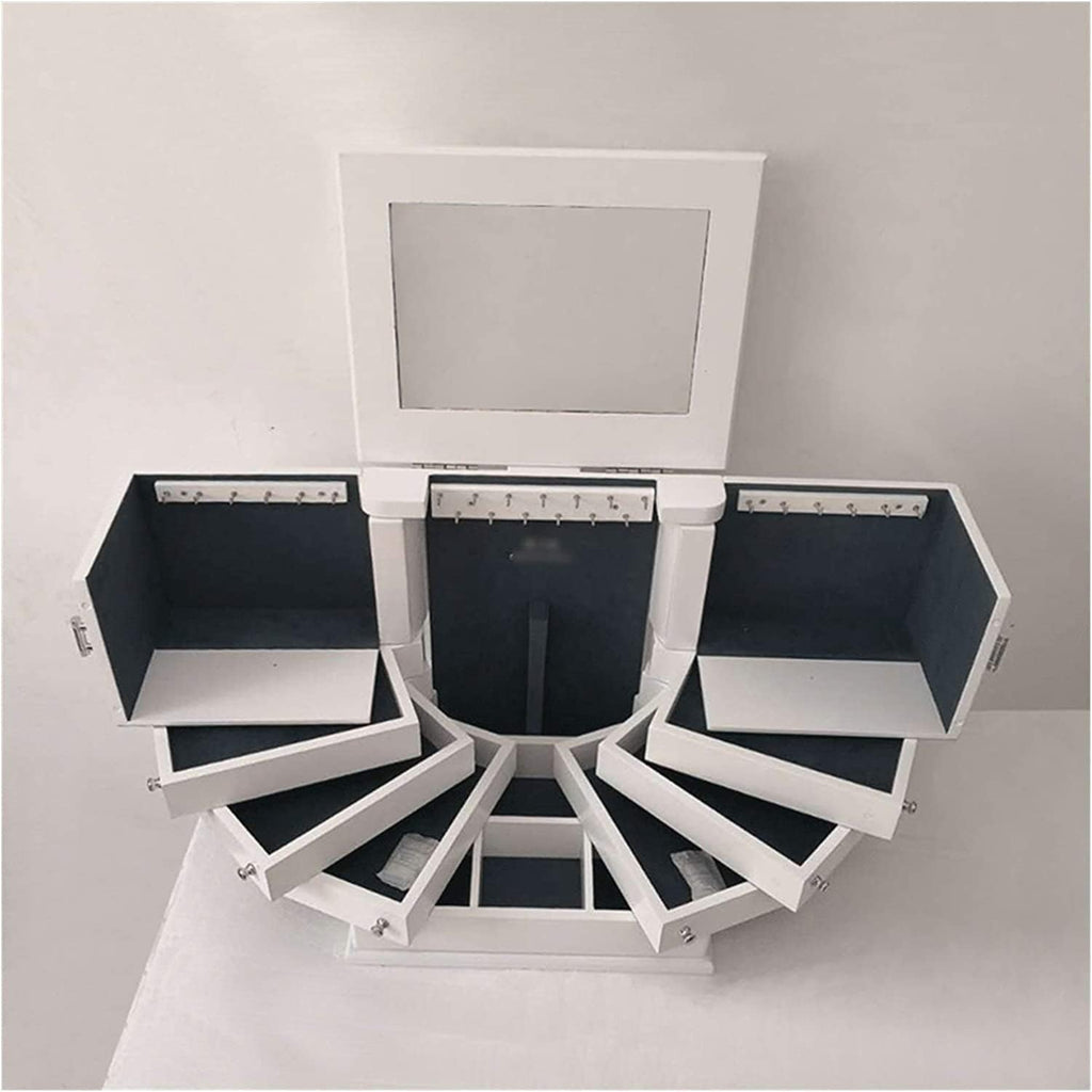 Wooden Jewellery Box with Mirror Lid V6129