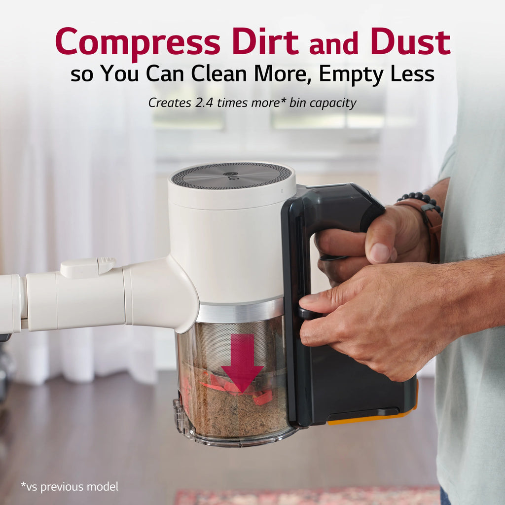 Cordless Stick Vacuum with Auto Empty, Sand Beige P10624