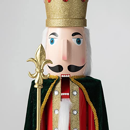 Wooden Nutcracker Decoration 42 Inch Christmas Indoor Outdoor C418758