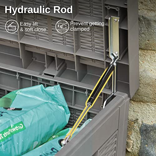 Outdoor Storage Box 31 Gallon Waterproof Resin Deck Box V3075