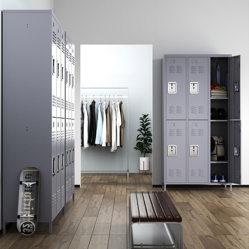 Steel Lockers for Employees, Lockable Storage Cabinet with Assembly X270