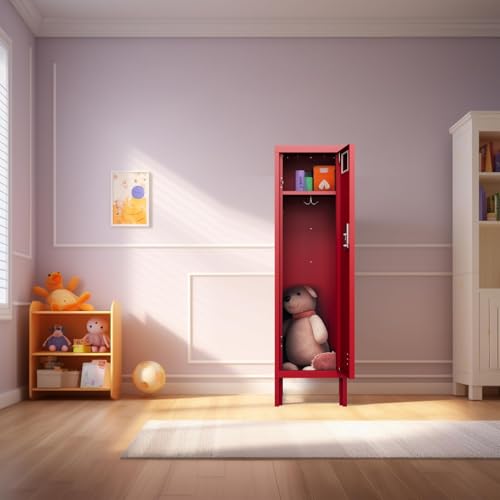 5-Door Steel Storage Locker with Hooks and Card Slots M92401