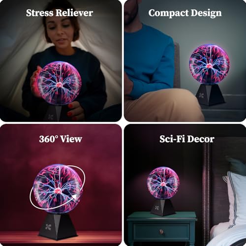 7 Inch Plasma Ball Lamp - Touch and Sound Sensitive Electric Globe with Lightning Effects R48981