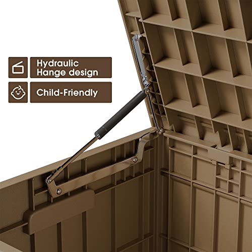 31 Gallon Outdoor Deck Box for Patio Furniture and Garden Tools W716487