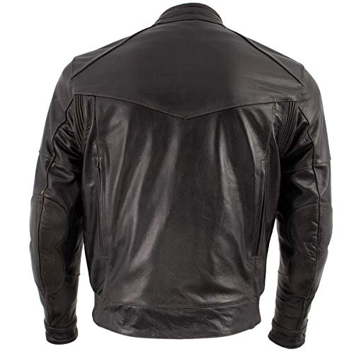 Men's Retro Distressed Brown Leather Jacket N767