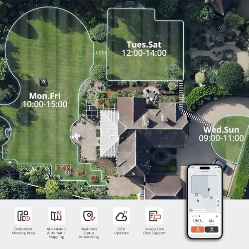 Robot Lawn Mower, RTK+Vision, Virtual Boundary, App Control G24961