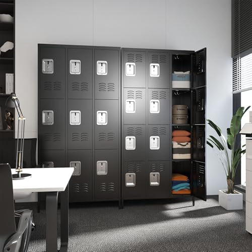 Steel Lockers for Employees, Lockable Storage Cabinet with Assembly X270