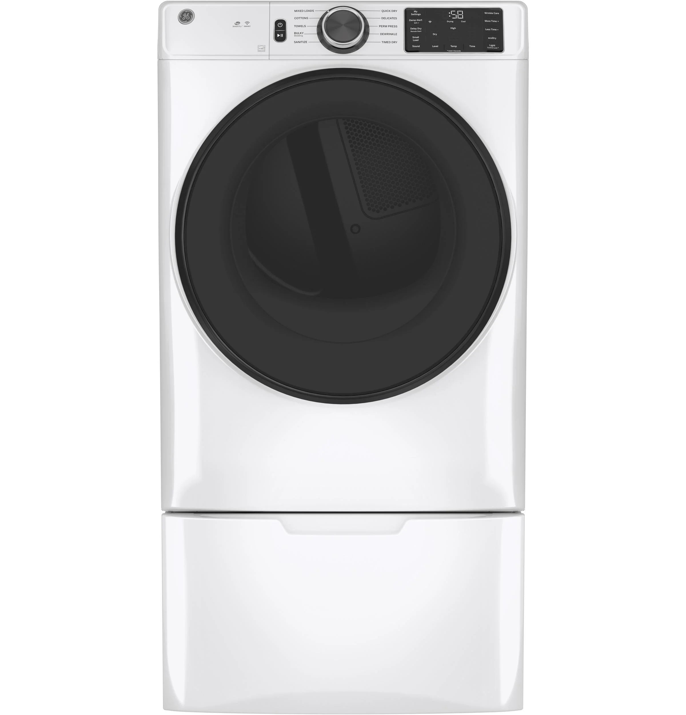 28" Wide 7.8 Cu Ft Gas Dryer - White N154