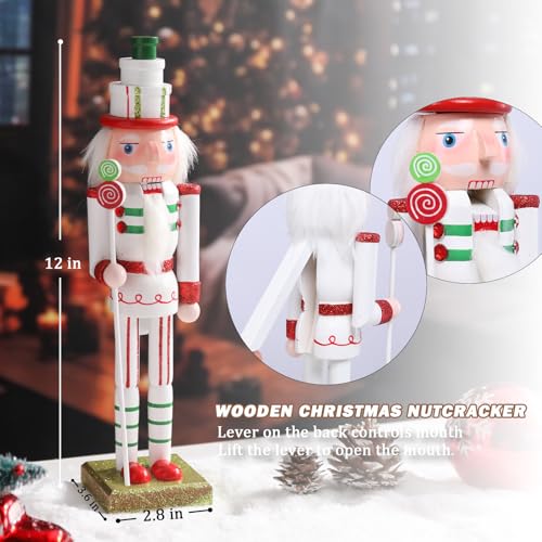 16 Inch Wooden Nutcracker Christmas Decoration for Table Desktop Fireplace Indoor Home H891
