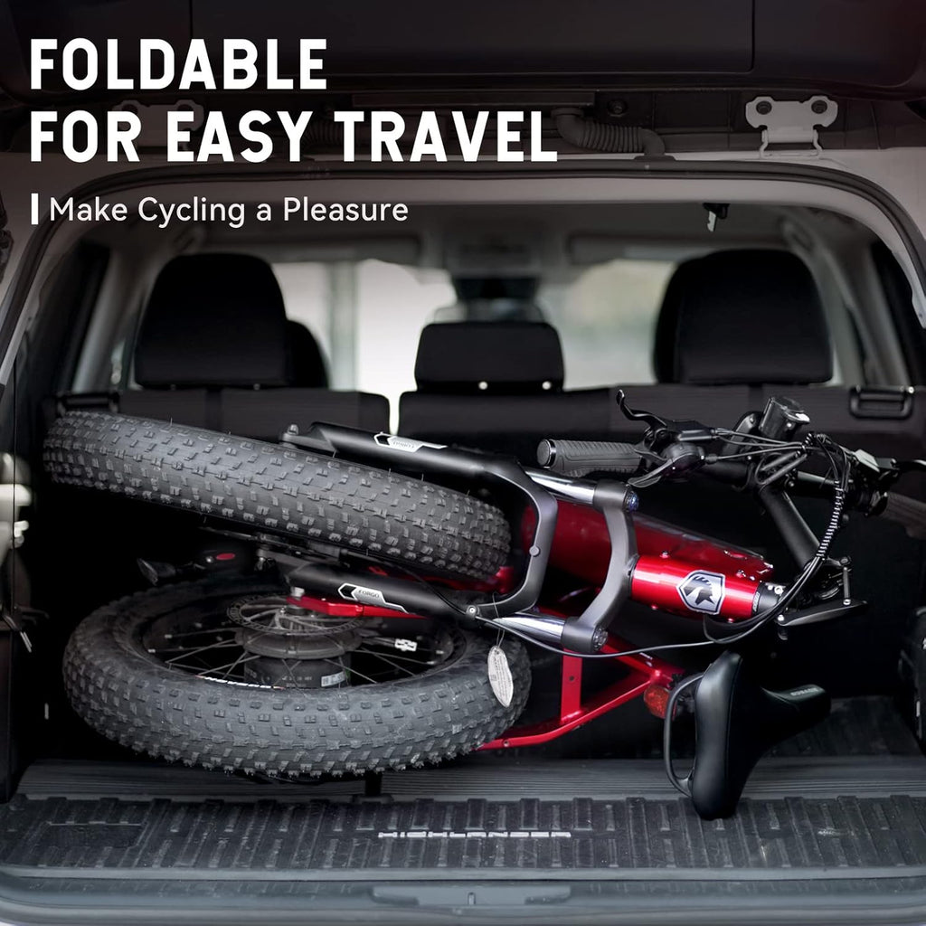 Foldable Electric Bike for Adults, 20'' Fat Tire, 750W Motor X70564