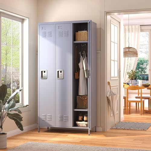 Steel Lockers for Employees, Lockable Storage Cabinet with Assembly X270