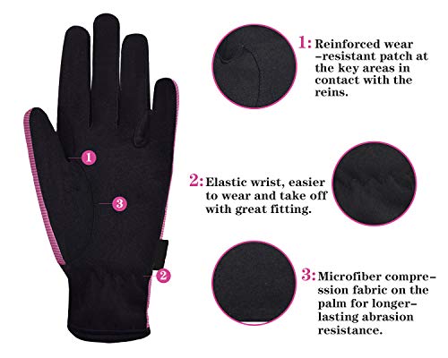Kids Horse Riding Gloves Equestrian Outdoor Mitts for Biking Cycling C319434