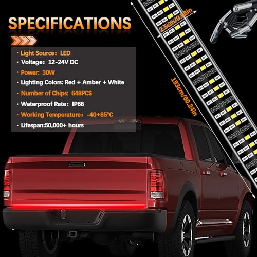 60 Inch LED Tailgate Light Bar with Reverse and Turn Signals J750361