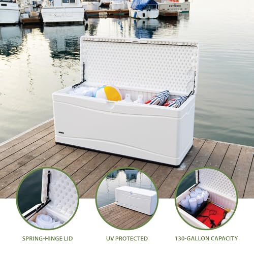 Extra Large Deck Box, 130 Gallon, Desert Sand/Brown V622519