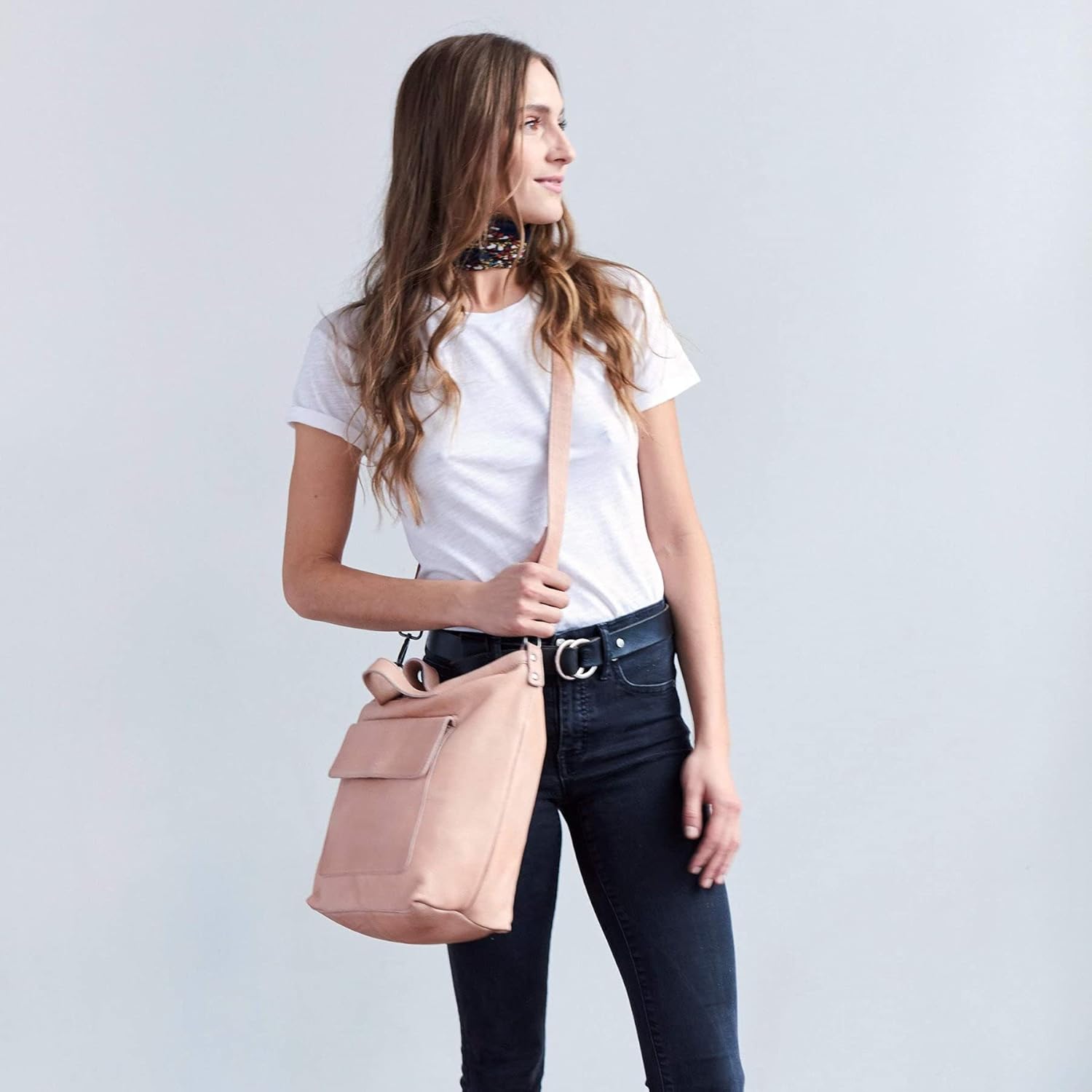 Leather Tote Bag for Women with Crossbody Strap O685954